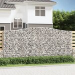 vidaXL Paniers à gabions arqués 6 Pièces 400x50x180/200 cm Fer galvanisé