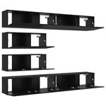 vidaXL Ensemble meuble TV 6 Pièces Chêne noir Bois d'ingénierie