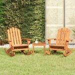 vidaXL Ensemble de salon de jardin Adirondack 3 Pièces bois acacia solide