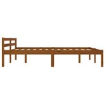vidaXL Cadre de lit Marron miel Bois de pin massif 160x200 cm