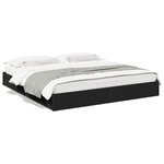 vidaXL Cadre de lit avec tiroirs sans matelas noir 180x200 cm