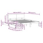 vidaXL Cadre de lit avec tiroirs sans matelas 135x190 cm