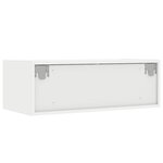 vidaXL Meuble TV avec lumières LED blanc 75x35 5x25 cm