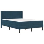vidaXL Cadre de lit avec matelas Bleu 120 x 190 cm Velours