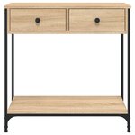 vidaXL Table console chêne sonoma 75x34 5x75 cm bois d'ingénierie