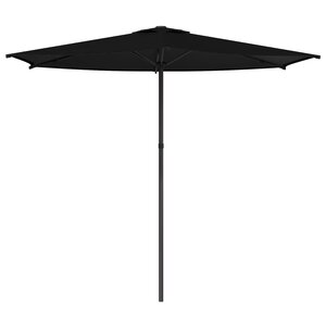 vidaXL Parasol de jardin 270 x 270 cm Polyester Rectangulaire Noir