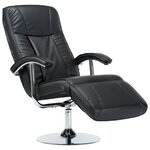 vidaXL Fauteuil TV Noir Similicuir