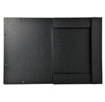 Chemise 3 rabats à élastique A3 carton 600g Noir x 5 EXACOMPTA