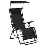 vidaXL Chaises pliables de terrasse 2 Pièces Textilène Noir