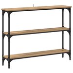 vidaXL Table console avec étagère chêne artisanal 100 x 22.5 x 75 cm