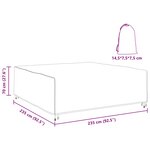 vidaXL Housse pour mobilier d'extérieur Noir 235 x 235 x 70 cm 600D