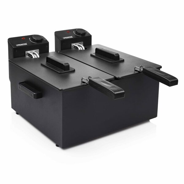 Princess friteuse double 6 l 3600 w noir 183028