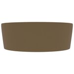 vidaXL Lavabo de luxe avec trop-plein Crème mat 36x13 cm Céramique