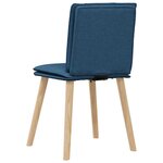 vidaXL Chaises à manger lot de 6 bleu tissu