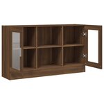 vidaXL Armoire à vitrine Chêne marron 120x30 5x70 cm Bois d'ingénierie