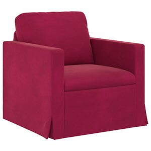 vidaXL Canapé Bordeaux 78 x 78 x 80 cm Velours
