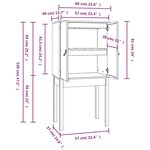 vidaXL Buffet haut Blanc 60x40x120 cm Bois massif de pin