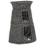 vidaXL Jeu de panier pour chats 3 Pièces avec coussins Gris 47x34x60 cm