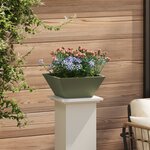 vidaXL Jardinière Bol de Jardin Verte Olive 35x35x15 cm en Acier