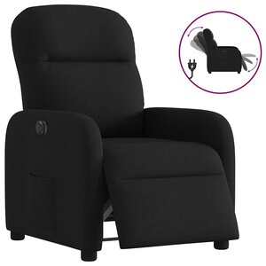 vidaXL Fauteuil inclinable électrique Noir Tissu