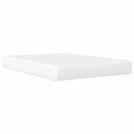 vidaXL Cadre de lit avec bandes LED Blanc 160 x 200 cm Simili cuir