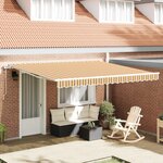 vidaXL Store Rétractable Automatique Rayé Multicolore 400x300 cm