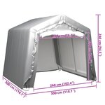 vidaXL Tente de rangement 300x300 cm Acier Gris