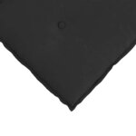 vidaXL Coussin de Dos Noir 120 x 50 cm Tissu en microfibre