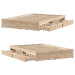 vidaXL Cadre de lit sans matelas 140x200 cm bois massif de pin