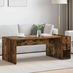 vidaXL Table basse Chêne fumé 101 5 x 50 x 37 cm Bois d'ingénierie