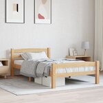 vidaXL Cadre de lit Bois de pin massif 100x200 cm