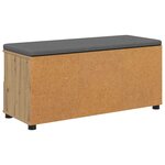 vidaXL Banc d'entrée avec coussin Chêne artisanal 100 x 38 x 46 cm