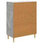 vidaXL Buffet Gris béton 66 x 34 5 x 90 cm Bois d'ingénierie