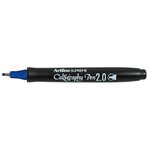 Marqueur 'calligraphy pen' pointe 2 mm coloris bleu x 12 artline