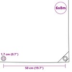 vidaXL Bâche 650 g / m² 6 x 8 m Gris