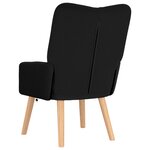 Chaise Relaxante vidaXL en tissu noir semblable à de la laine bouclée