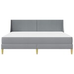 vidaXL Cadre de lit avec matelas Gris clair 200 x 200 cm Polyester
