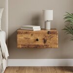 vidaXL Cabinet de chevet mural Bois ancien 49 x 34 5 x 20 cm