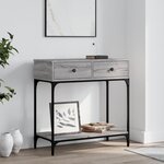 vidaXL Table console sonoma gris 75x34 5x75 cm bois d'ingénierie
