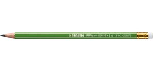 Lot de 3 Crayons Graphite 100% FSC bout gomme HB STABILO