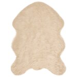 vidaXL Tapis en fausse Tafalla Beige 80 x 120 cm Polyester
