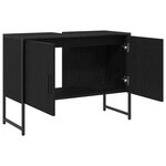 vidaXL Meuble sous lavabo salle de bain Chêne Noir 80x33x60 cm Bois d'ingénierie