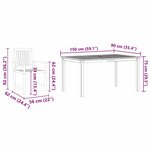 vidaXL Ensemble de salle à manger pour jardin 7 Pièces Marron