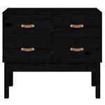 vidaXL Armoire console Noir 90x40x78 cm Bois de pin solide