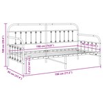 Cadre de lit transformable vidaXL Noir 90x190 cm en acier