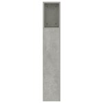 vidaXL Armoire de tête de lit Gris béton 160x18 5x104 5 cm