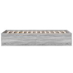 vidaXL Cadre de lit sans matelas sonoma gris 75x190 cm