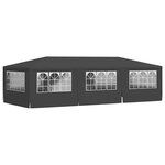 vidaXL Tente de réception et parois latérales 4x9 m Anthracite 90 g/m²