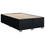 vidaXL Sommier à lattes de lit et matelas Noir 80x200 cm Tissu