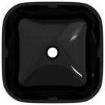 vidaXL Lavabo Verre 42x42x14 cm Noir